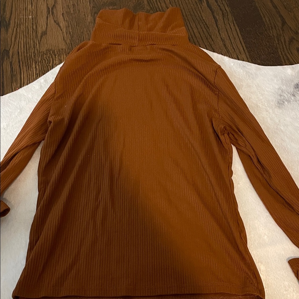 Olivia Rae Burnt Orange Turtleneck Sweatshirt